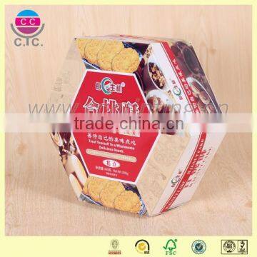 High quality custom size snack packing hexagonal cardboard box