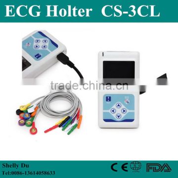 3 days Monitor High Range Device Cardiac Heart Monitor 3/12 Channel ECG Holter System with Free Software-Shelly