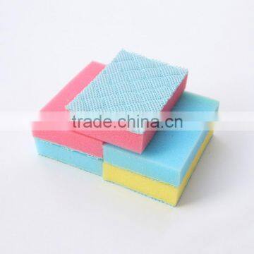 Set of 3PCS Colorful Kitchen Cleaning Sponge Magic Sponge With 3D Mesh