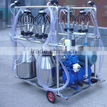 2.2 Kw Motor Electric Mobile Four Buckets Milking Machine With Dairy Farm