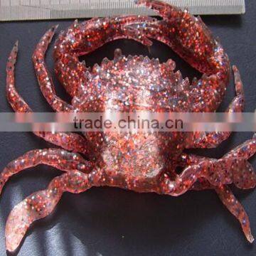 soft crab fishing lure soft lure factory pvc material, tpr matrial, tpe uv color