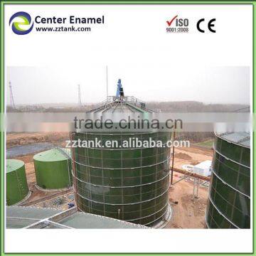 wastewater treatment anaerobic digestion tank made from glass fused to steel