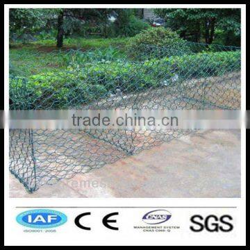 alibaba China wholesale CE&ISO certificated pvc coated gabion basket/gabion wire mesh(hexagonal wire netting)(pro manufacturer)