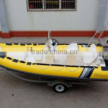 China CE Approved 5.2m Rigid Hull Fiberglass Inflatable Boat photo-5