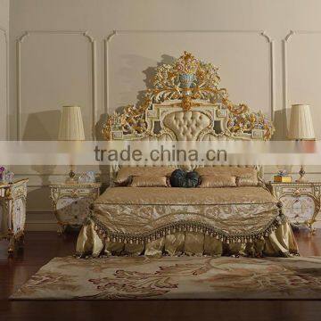 European Italian Designed Royal Palace Furniture Set, Elegant Bouquet With Vase Decorated Bedroom Furniture Set photo-2
