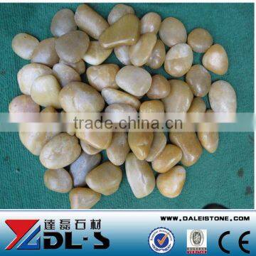 Yellow Polished Pebble Stone For Garden