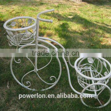 Flower decorative metal wrought iron bicycle plant stand