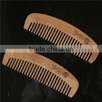 100% Nature Bamboo Half Moon Shaped Toothed Healthy Wooden Combs 16*5cm