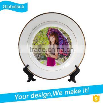 High Quality Craft Gift Sublimation Printing Ceramic Plate