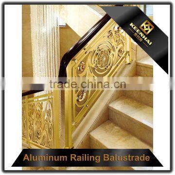 Interior Antique Bronze Decorative Railing Design Brass Stair Handrails for Hotel
