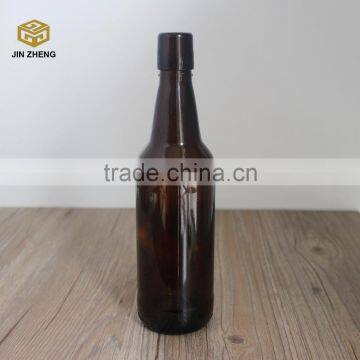 Hermetic Brown Color Glass Material Bottle , Glass Beverage Bottle With Clip Top photo-2