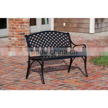 Antique Bronze Loveseat Work Bench Cast Aluminum Patio Bench photo-2