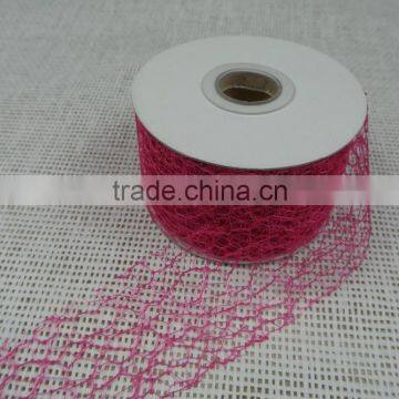 Hot Sale 100%polyester Types of Stone Mesh Fabric for Ribbon photo-3