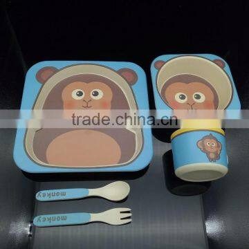 Eco Friendly Biodegradable Bamboo Fibre Plant Fibre Kid's Dinnerware Set