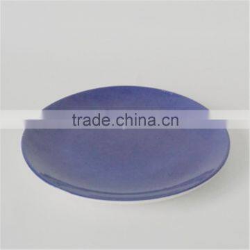Color Glazed Porcelain Coupe Shape Dinner Plate photo-2