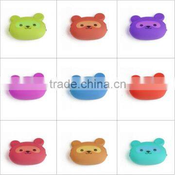 cheap promotional bear shape silicone purse