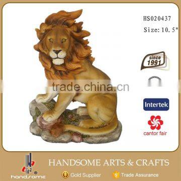 6 Inch Resin Home Decoration Lie Lion Animal Statues for Sale photo-5