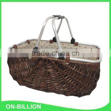 Large Size Willow Shopping Basket With Handles photo-4