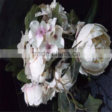 SJ20170057 Artificial Peach Pink Silk Peony Flower for Indoor Decoration photo-2