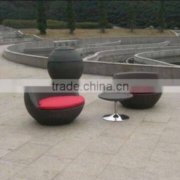 Rattan Coffee Table and Chairs for Patio, Yard, Coffee Shop photo-4
