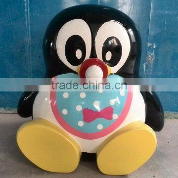 Fiberglass penguin figurine statue mascot decoration