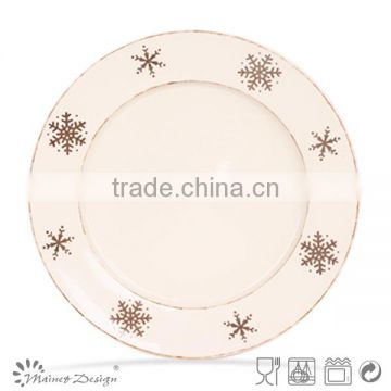 promotional 2014 Christmas ceramic snow plate