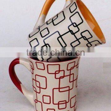 fancy ceramic mug witn handle