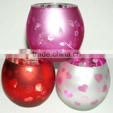 wedding glass candle holders laser engraving