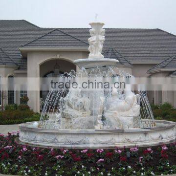 outdoor decoration antique natural stone garden big horse water fountains