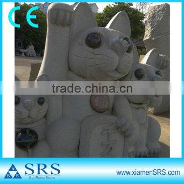 Stone fortune cat sculpture