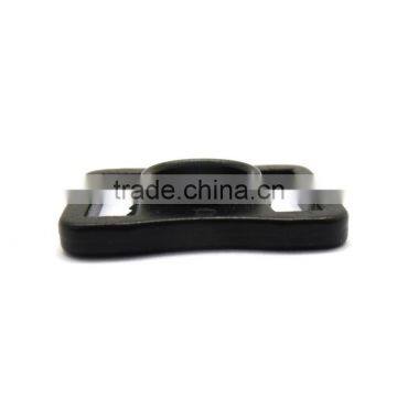 5/8" Chin Strap Buckle, Plastic Adjustable Buckle With Teeth, Plastic Adjustable Loop With Teeth in Black photo-5