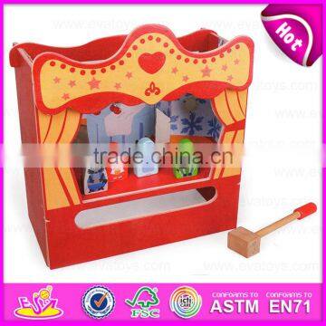 2015 New and Popular Wooden Knock Toy,DIY Toy Wooden Table Theatre and a Hammer Story,Role Play Toy View Theatre Table W10D102 photo-2