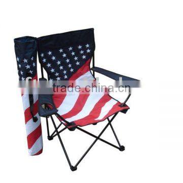 Folding Beach chair with flag printing