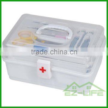 wall mounted first aid kit medical carrying plastic PP wholesale household multipurpose folding storage box/case/tool