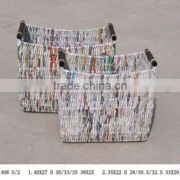 storage basket with paper wicker! Environmentally safe!