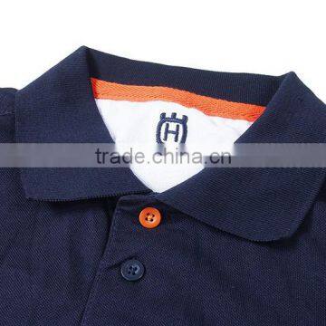 Latest Design Short Sleeves Embroidery Logo Turn-down 150gsm Custom Cotton Uniform Polo Shirt photo-2