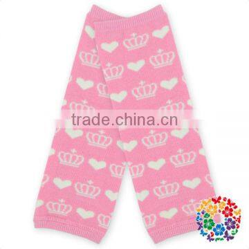 Crown Printed Leg Warmer Cute Pink Baby Leg Warmers Fashion Girls Leg Warmer On Sale