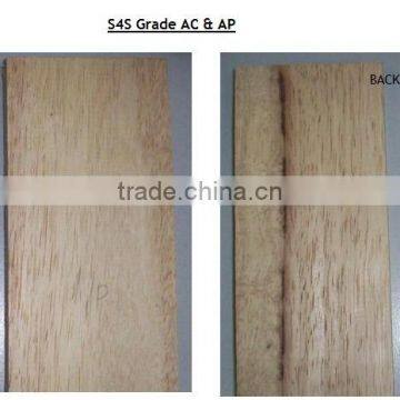 Grade AC Rubber wood S4S