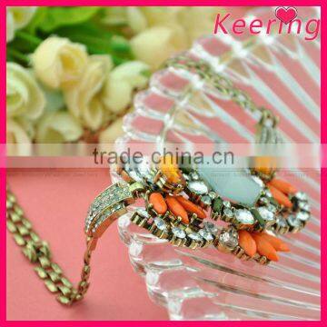 wholesale fashion lastest design big beads necklaces with chain WNK-261