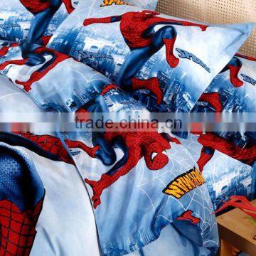 3 d Children Cartoon Bedding Cotton Twill Superhero Spider-man Reactive Printed Flat Sheet/bed Sheet photo-2
