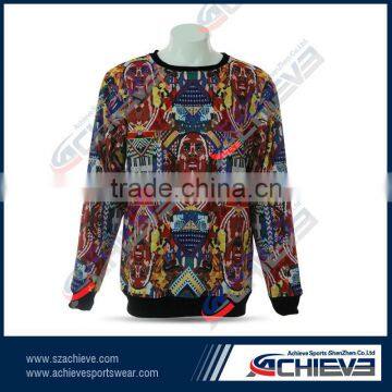 2013 newest digital sublimation printed polyester sports sweat shirt /custom polyester sports sweatshirt