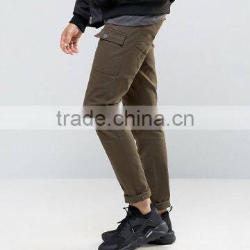High Quality Custom Guangzhou Manufacturer OEM Cargo Pocket Styling 100% Cotton Twill Breathable Men's Slim Casual Pants photo-4