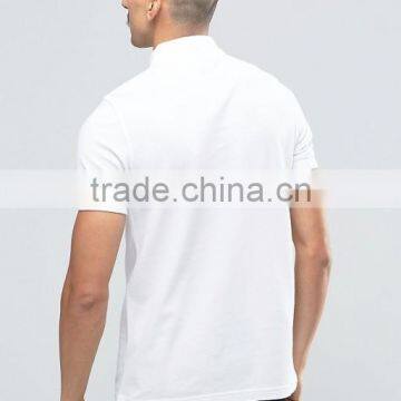 Cheapest Custom Embroidery Logo Short Sleeve Button Placket White Men's 100% Cotton Breathable Pique 200g Casual Polo Shirt photo-2