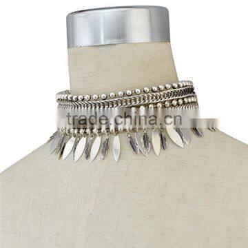 Fashion Vintage Boho Women's Short Necklace Choker Necklace Charm Clavicle Chain Jewelry Silver