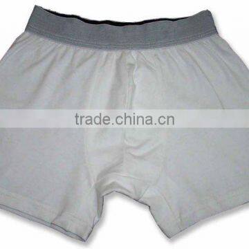 Cotton Spandex Blend Boxer Short White Color