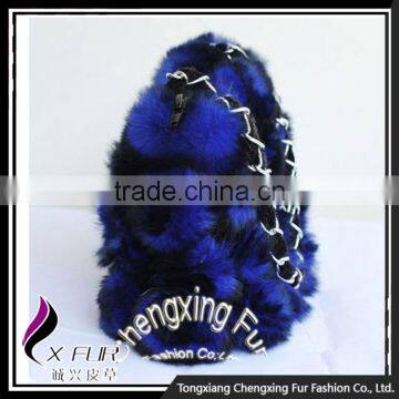 CX-H-13A Genuine Rex Rabbit Fur Designer Fashion Women Hand Bag photo-5