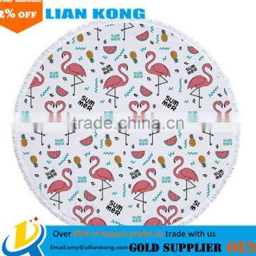 2017 Factory Direct Sale Latest Type Ready Stcok 100% Cotton Round Beach Towel photo-3