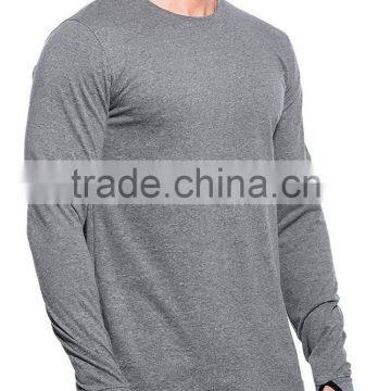 Mens Full Sleeve Round Neck Dark Grey Cotton Tshirt photo-3