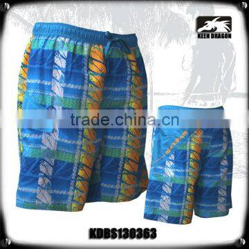 new design mens 100% polyester colorful swim shorts