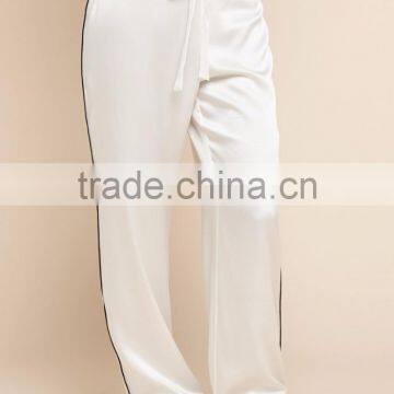 Fashion Suraa Embroidered Pyjama Piping Pocket Long Sleeve Silk Pajamas Set For Women Sleepwear With High Quality photo-4